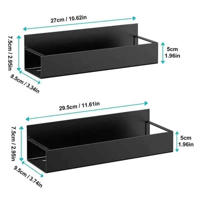 2Pcs Magnetic Storage Shelf Household Kitchen Refrigerator Washing Machine Side Hanging Storage Rack, Multifunctional Storage