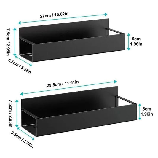 2Pcs Magnetic Storage Shelf Household Kitchen Refrigerator Washing Machine Side Hanging Storage Rack, Multifunctional Storage