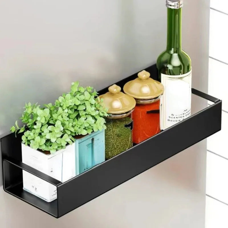 2Pcs Magnetic Storage Shelf Household Kitchen Refrigerator Washing Machine Side Hanging Storage Rack, Multifunctional Storage