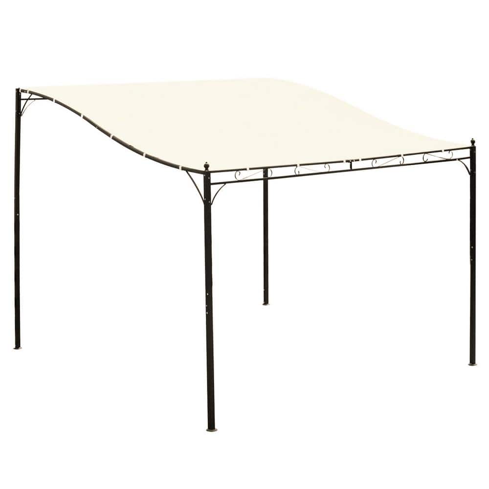 10 Ft. X 10 Ft. X 8 Ft. Steel Frame Pergola Patio Canopy Gazebo with Durable and Spacious Weather-Resistant Design White
